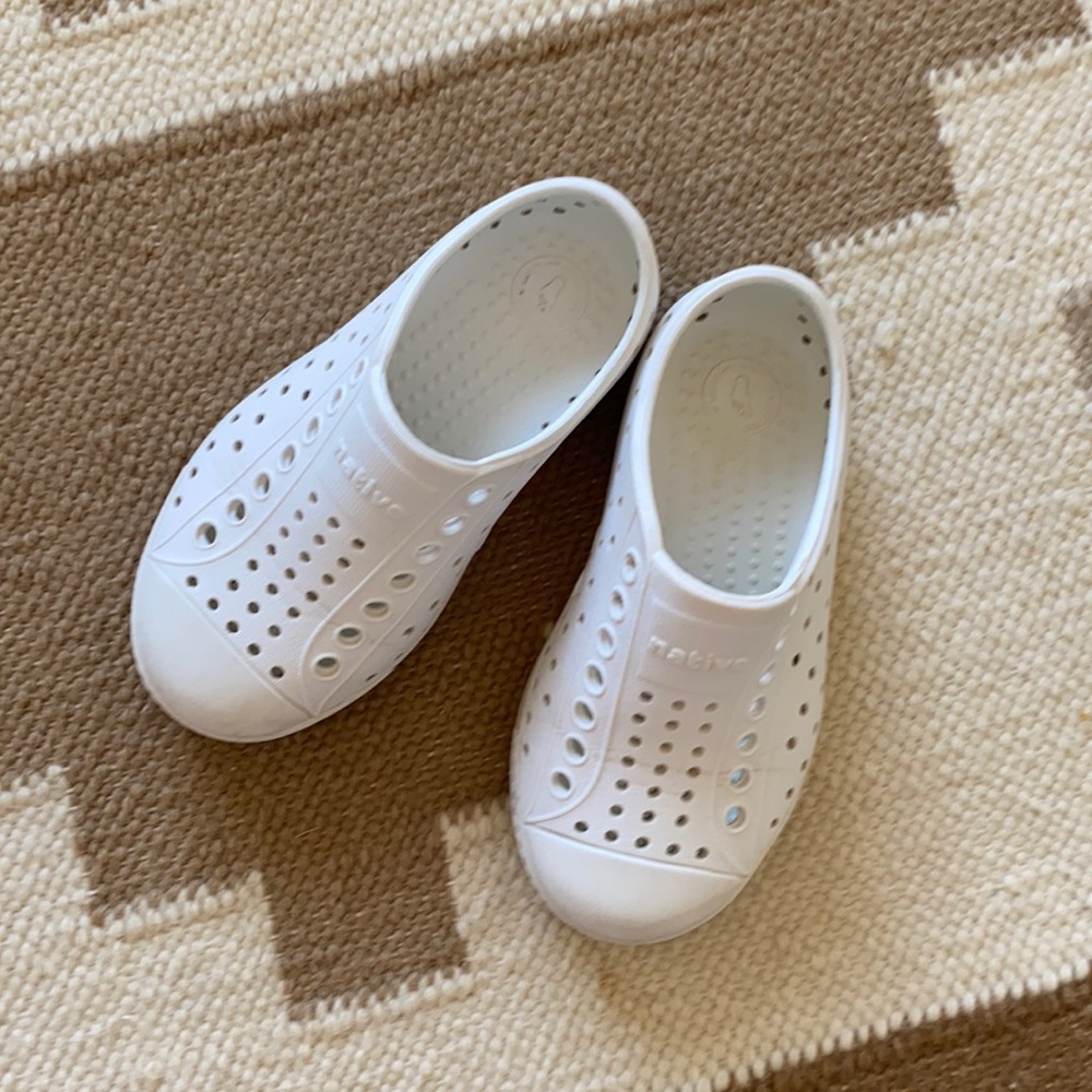 Toddler white Native shoes